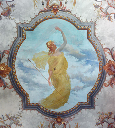 Detail of Palazzo Vannoni's fresco
