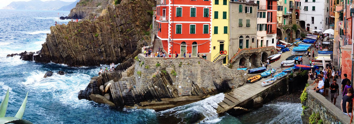 Marina dug into the rock of Riomaggiore